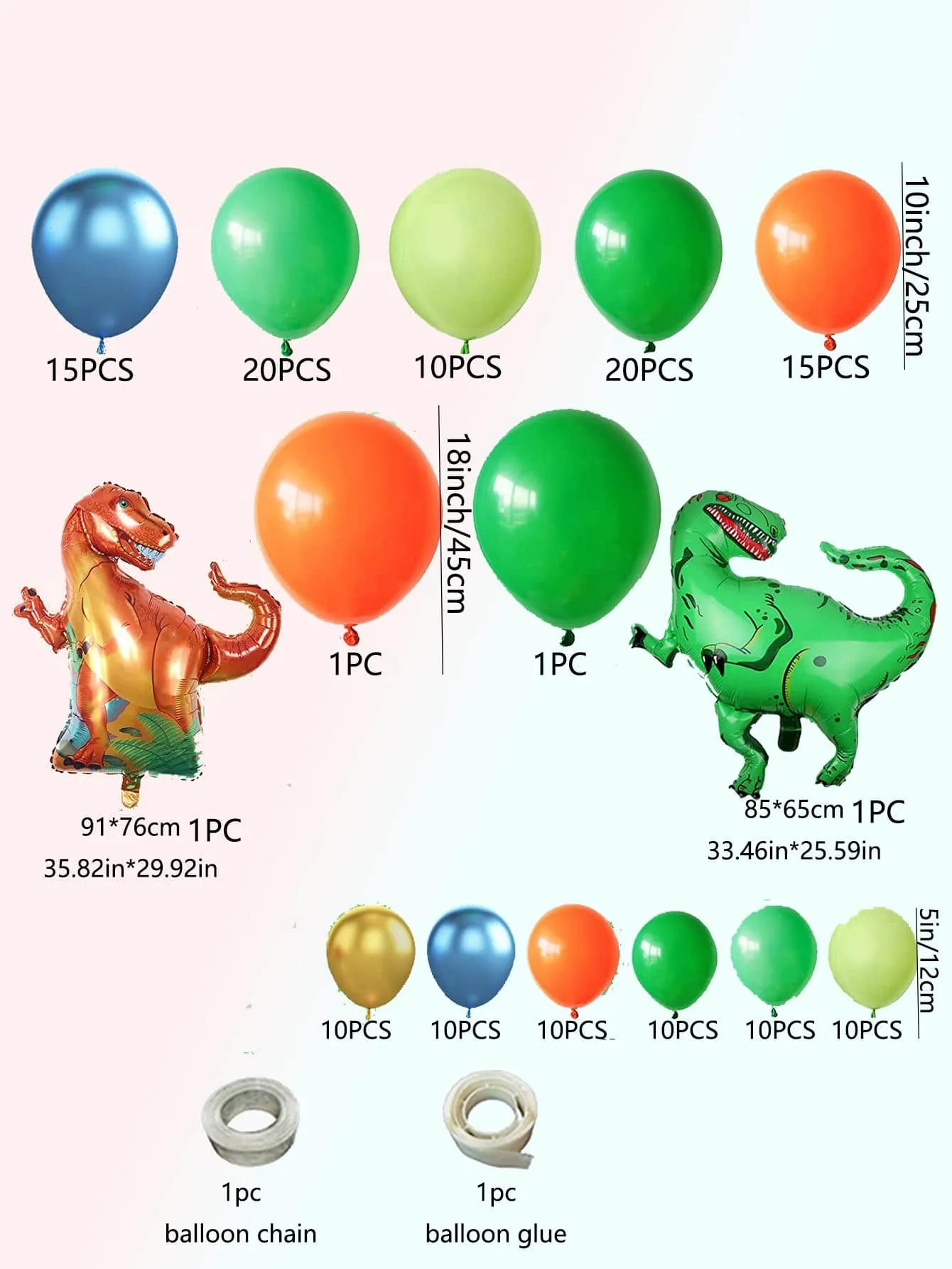 146pcs Dinosaur Theme Party Decor Green Balloon Garland Arch Kit With Dinosaur Foil Ball for Boys Birthday Party Wedding Decorations