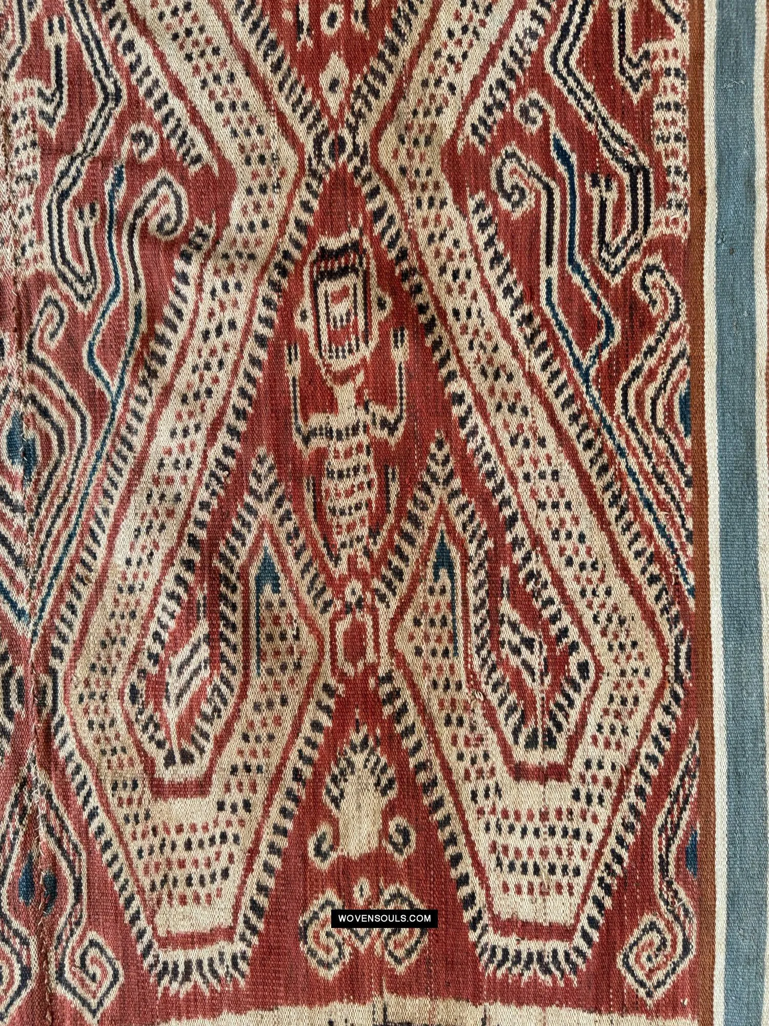 1837 Antique Iban Ceremonial Ikat - Serpent