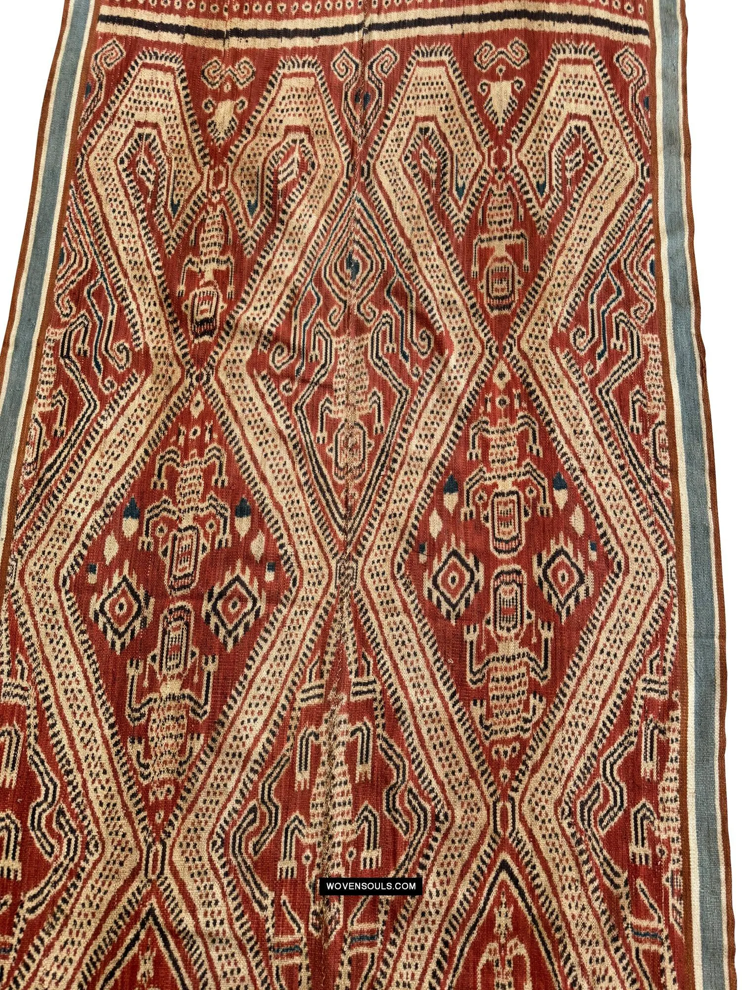 1837 Antique Iban Ceremonial Ikat - Serpent