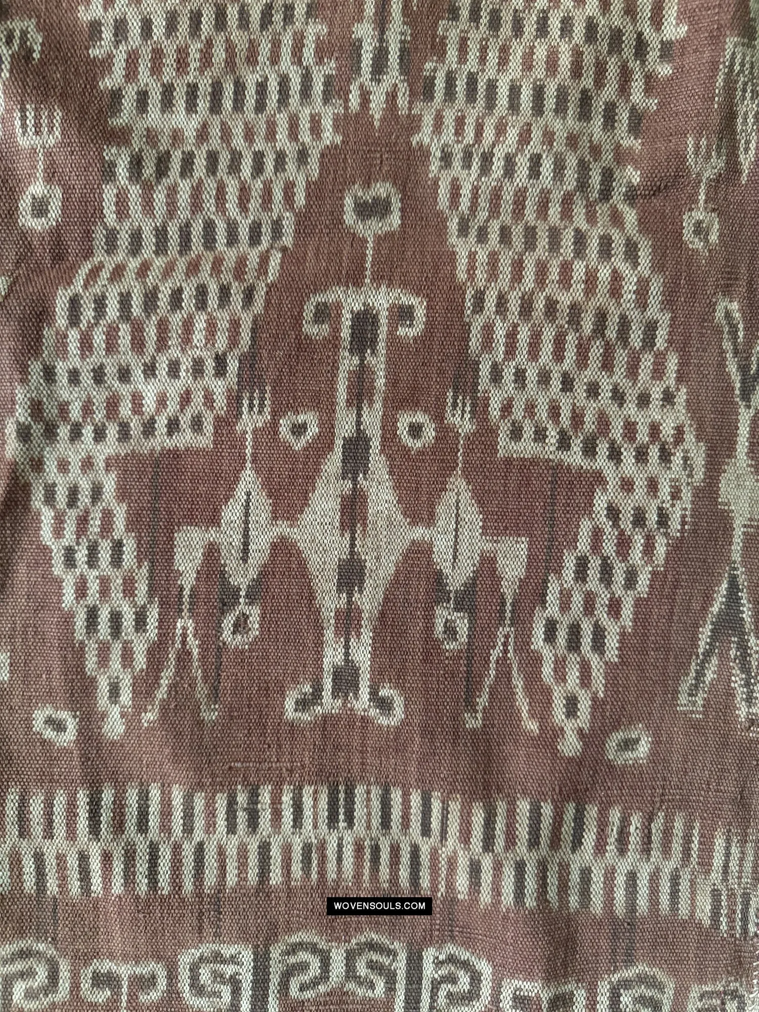 1847 Antique Iban Ceremonial Ikat - Serpent