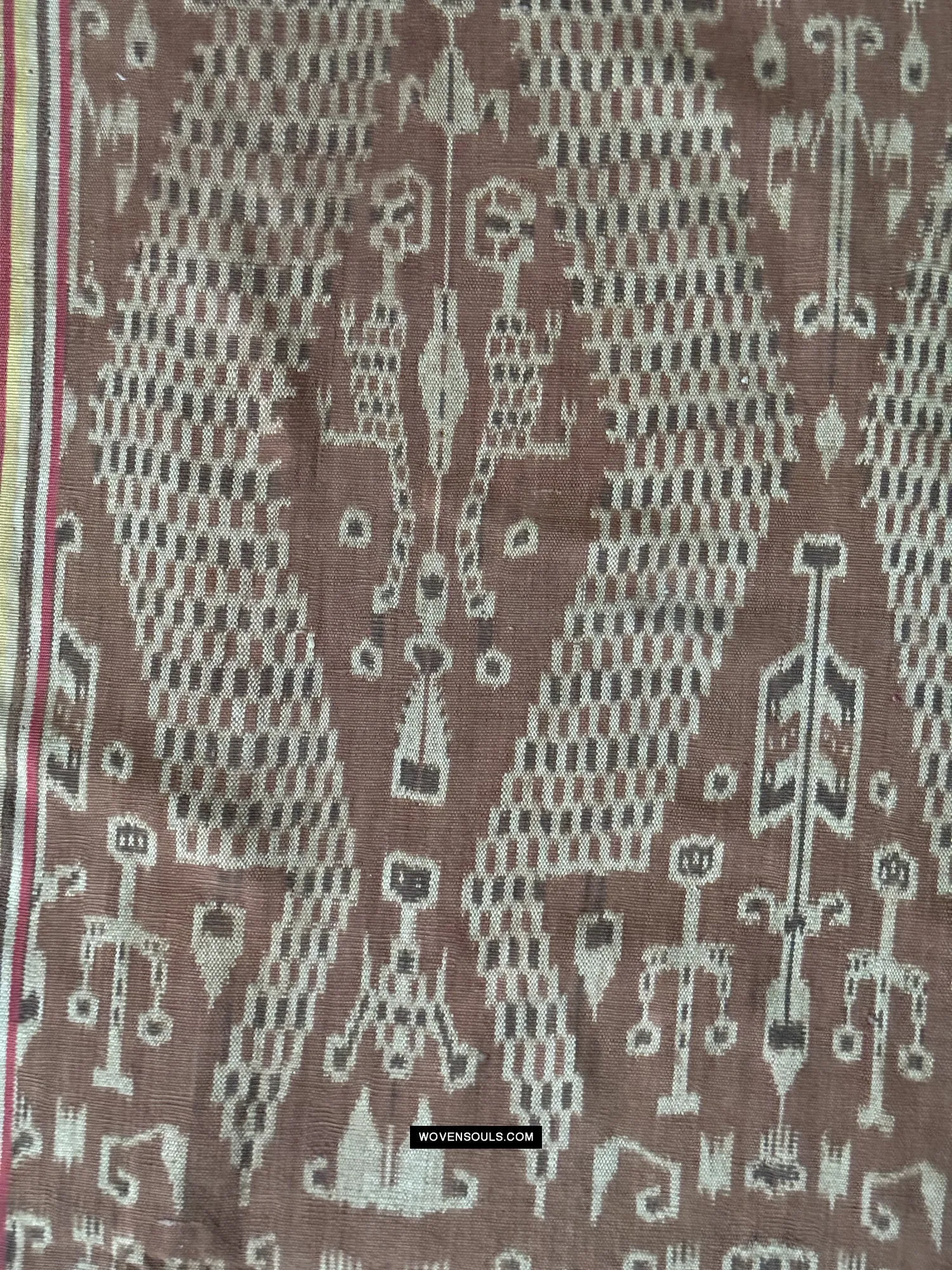 1847 Antique Iban Ceremonial Ikat - Serpent