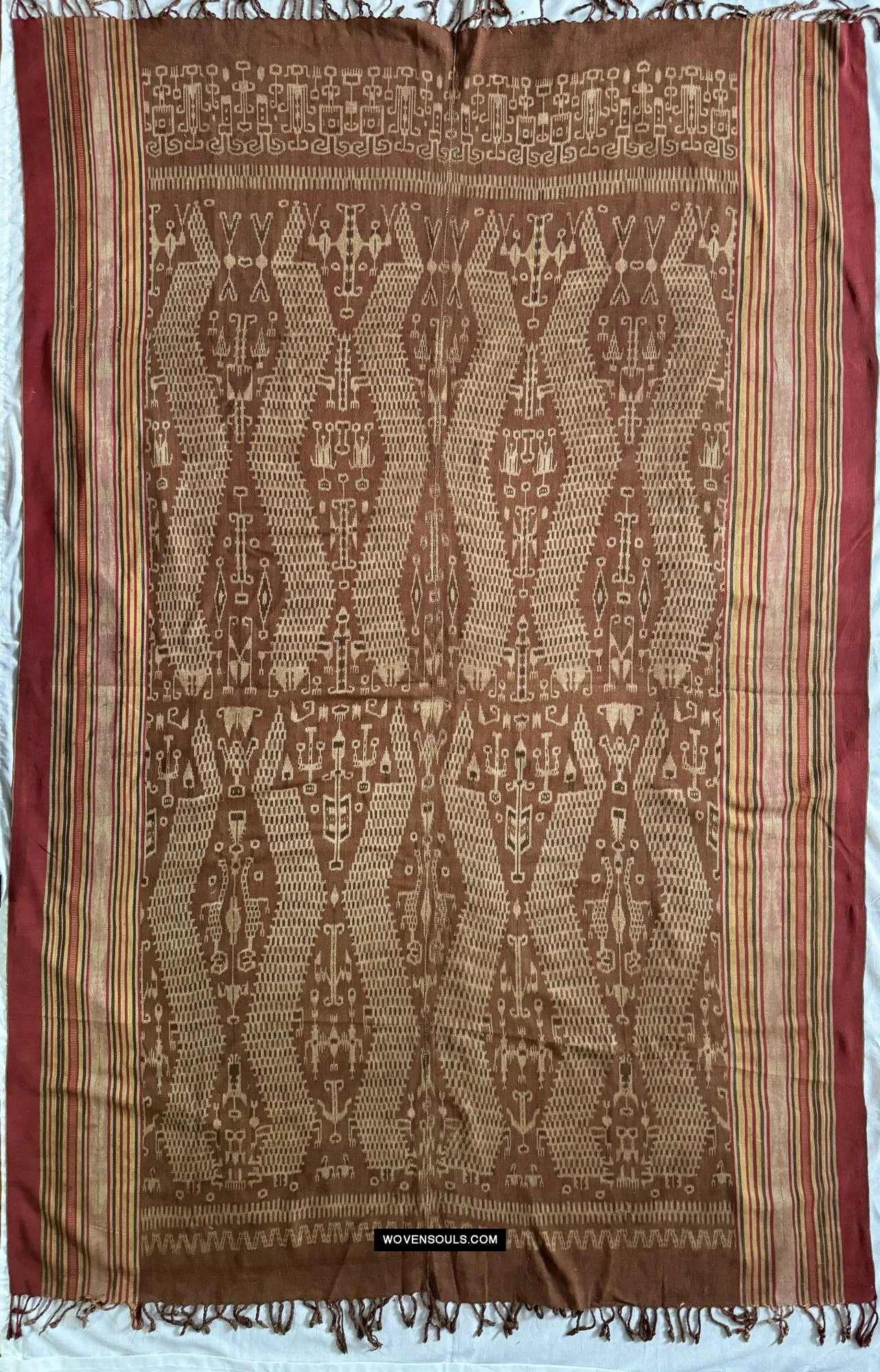 1847 Antique Iban Ceremonial Ikat - Serpent