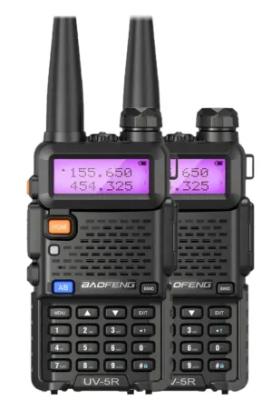 2pcs Baofeng Original UV5R Walkie Talkie Dual Band 136-174Mhz 400-520Mhz Portable BF UV-5R 8W Two Way Radio Pofung Transceiver