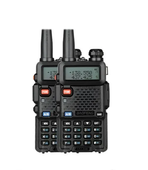 2pcs Baofeng Original UV5R Walkie Talkie Dual Band 136-174Mhz 400-520Mhz Portable BF UV-5R 8W Two Way Radio Pofung Transceiver