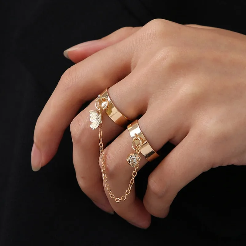 Aiyana Chain Link Rings