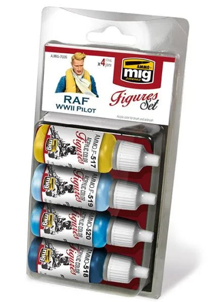 AMMO: Acrylic Paint Set - (Figure) RAF WWII Pilot Uniforms