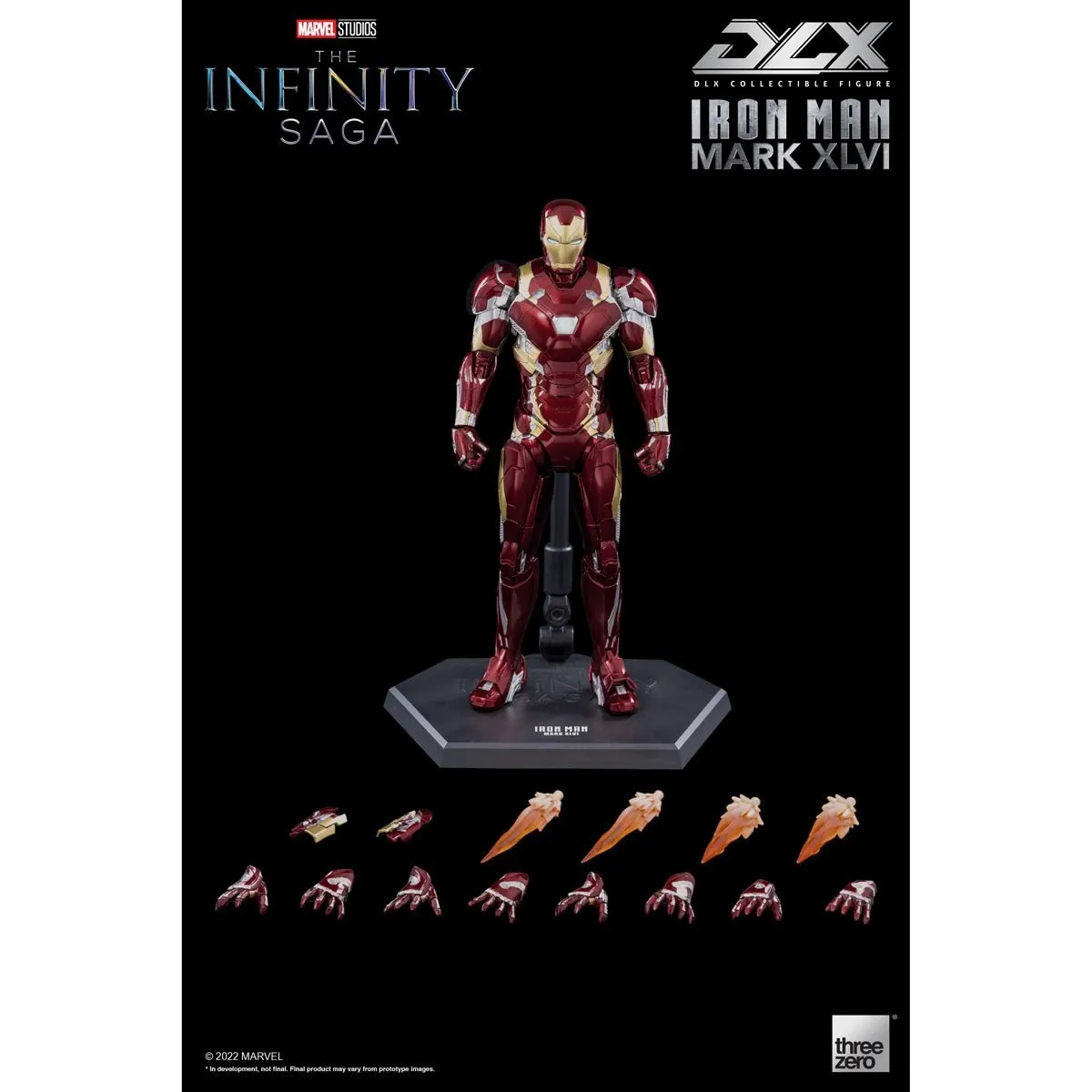 Avengers: Infinity Saga Iron Man Mark 46 DLX 1:12 Scale Action Figure - Threezero