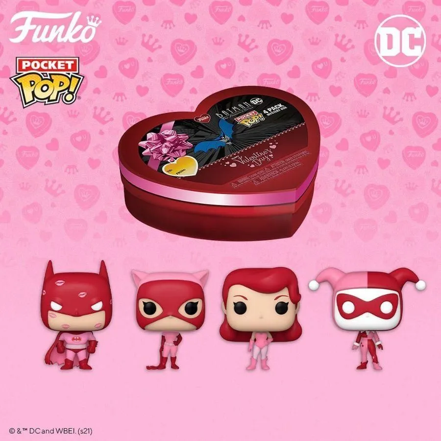 Batman: The Animated Series - Valentines Day US Exclusive Pocket Pop! 4-pack