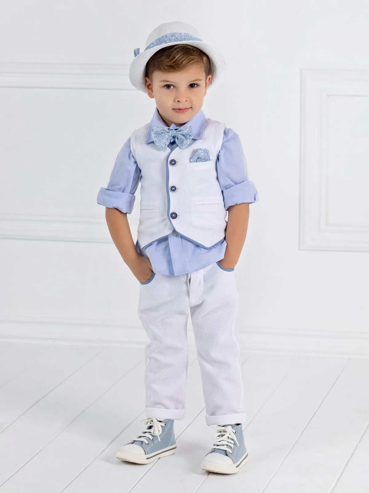 Boy's Baptism outfit set 6pcs - BASILE