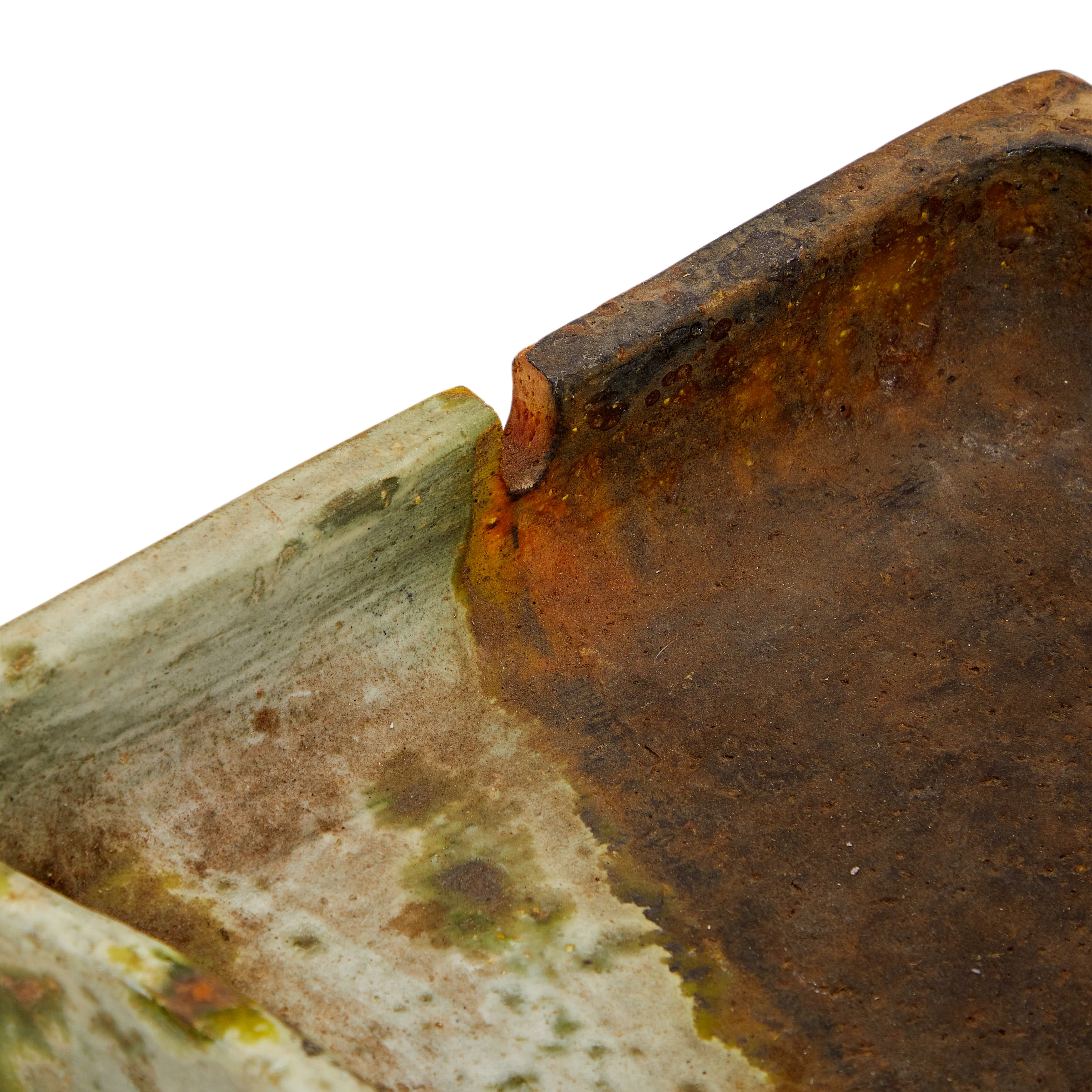 Brown Rust Metal Ashtray