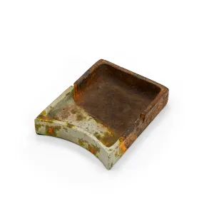 Brown Rust Metal Ashtray