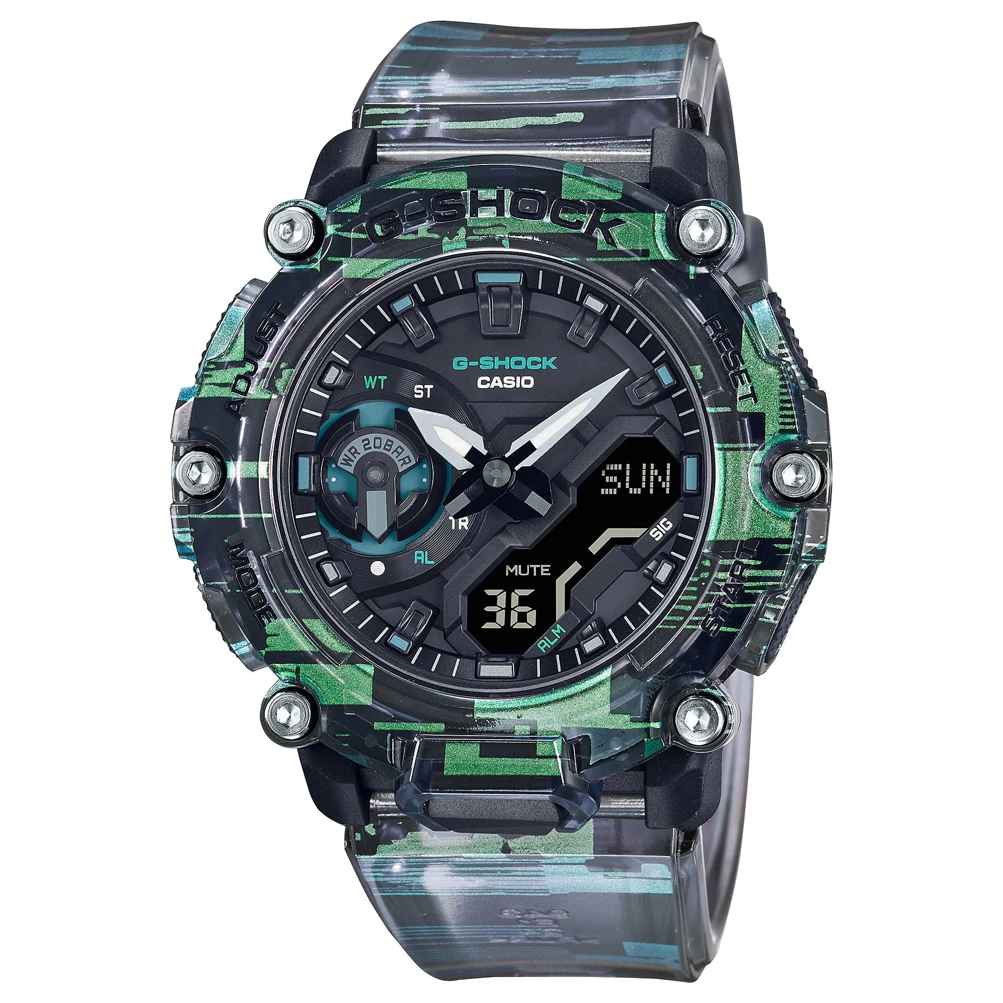 Casio G-Shock Carbon Core Guard Structure Naughty Noise Series Watch GA2200NN-1A GA-2200NN-1A