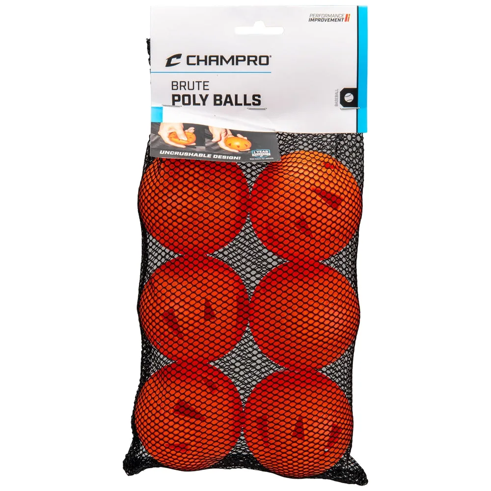 Champro 9" Brute Poly Ball - 6 Pack