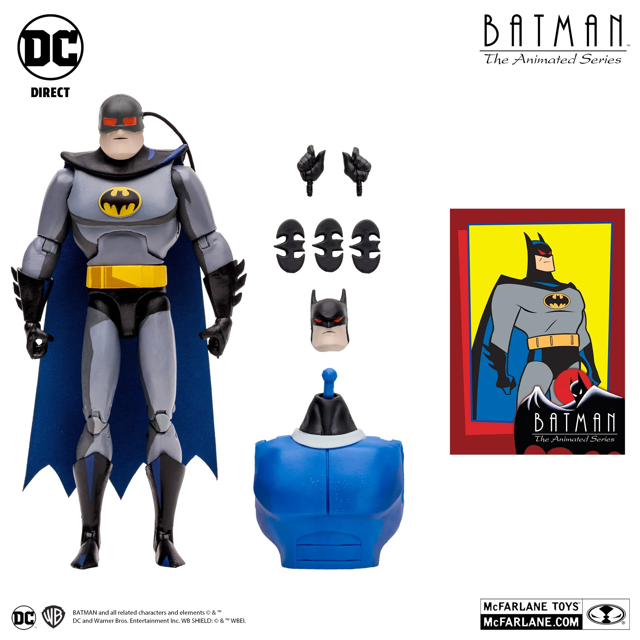 DC Comics Batman The Animated Series: Batman (Blind as a Bat) (Lock-Up BAF) 7" Inch Scale Action Figure - McFarlane Toys (Target Exclusive)