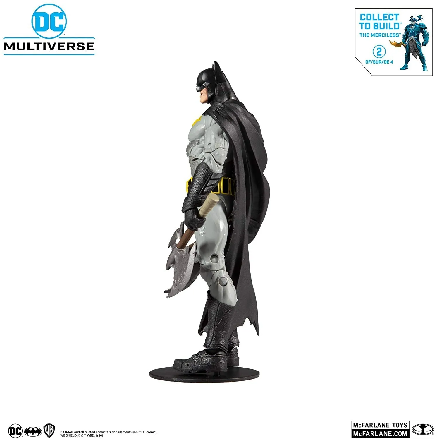 DC Multiverse Batman (Dark Nights: Metal) 7" Inch Action Figure with Build-A Parts for 'The Merciless' Figure - McFarlane Toys