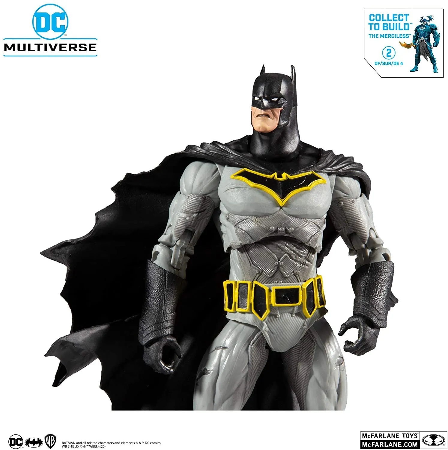 DC Multiverse Batman (Dark Nights: Metal) 7" Inch Action Figure with Build-A Parts for 'The Merciless' Figure - McFarlane Toys