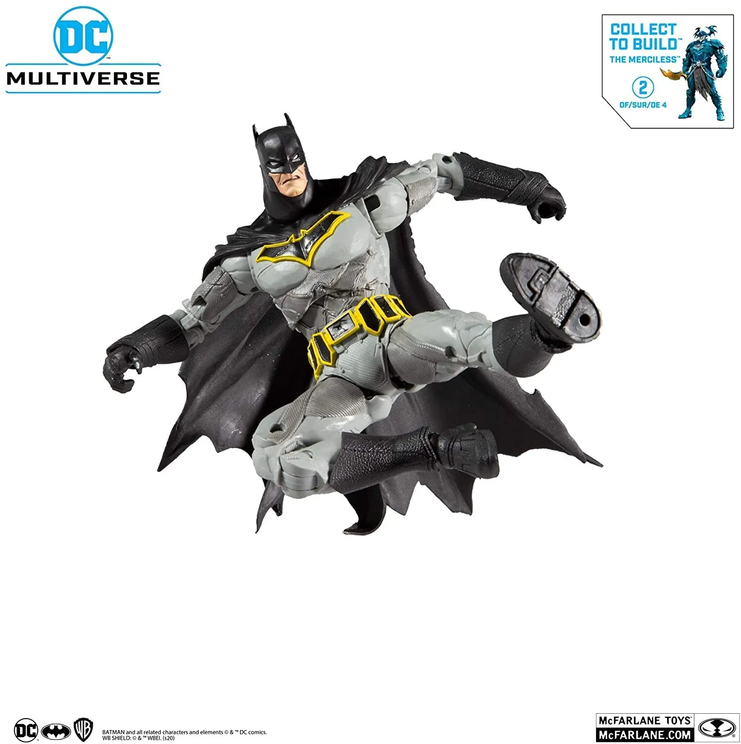 DC Multiverse Batman (Dark Nights: Metal) 7" Inch Action Figure with Build-A Parts for 'The Merciless' Figure - McFarlane Toys