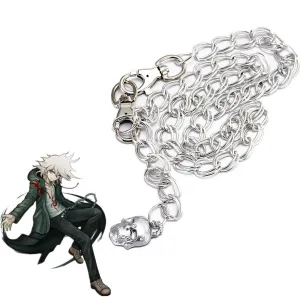 Game Danganronpa Komaeda Nagito Cosplay Waist Chain Belt Skull Props Jewelry Accessories