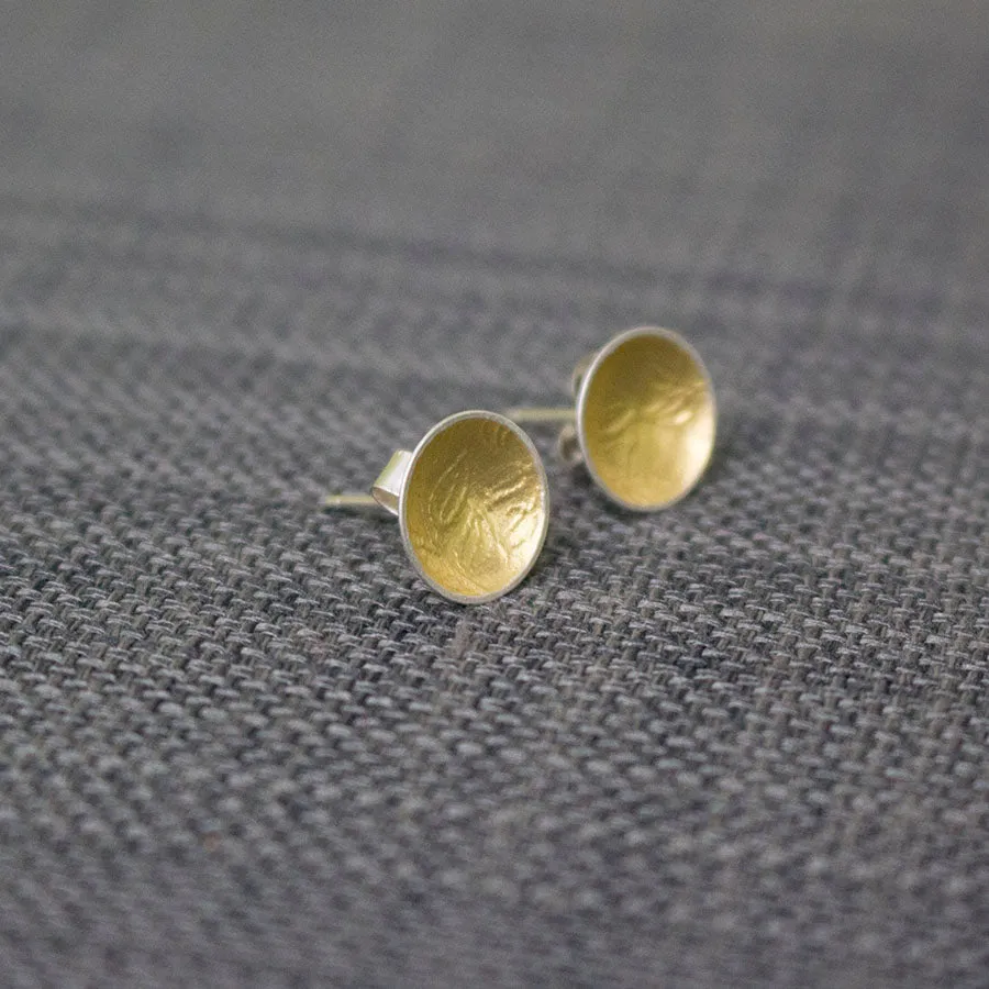 Golden Vines Cup Stud Earrings