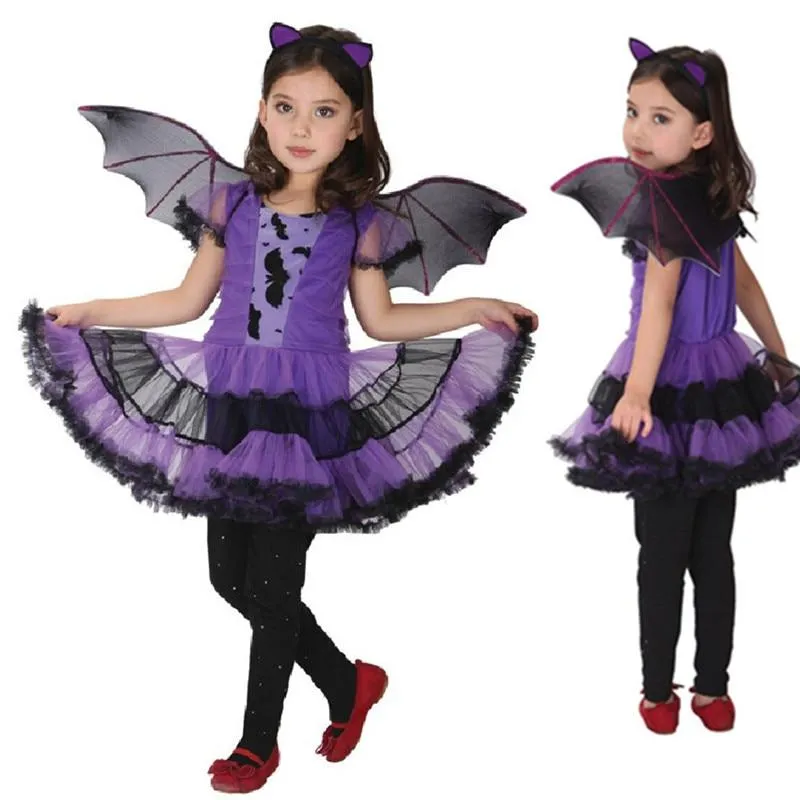 Halloween Costume for Kids Girls Dress with Wings Headband - Upto 45% OFF