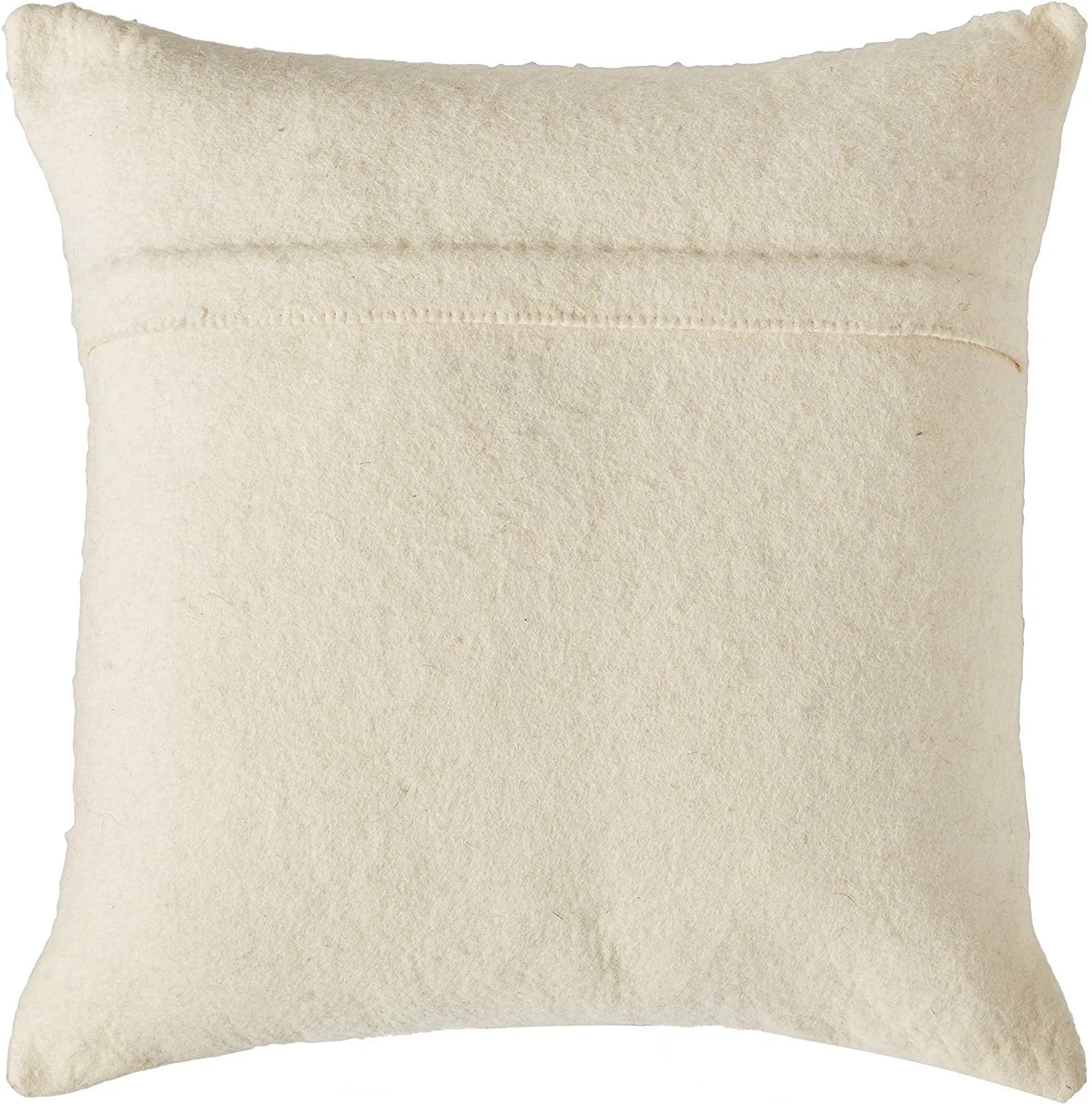 Hand Felted Wool  Pillow - Cream 3D Flower on Cream – 20"