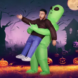 Inflatable Green Alien Costume Adult Suit Blow Up Party Fancy Dress Halloween Cosplay