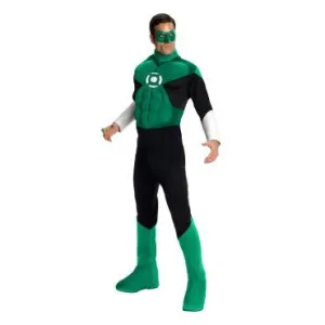 Mens Deluxe Green Lantern Muscle Chest Costume