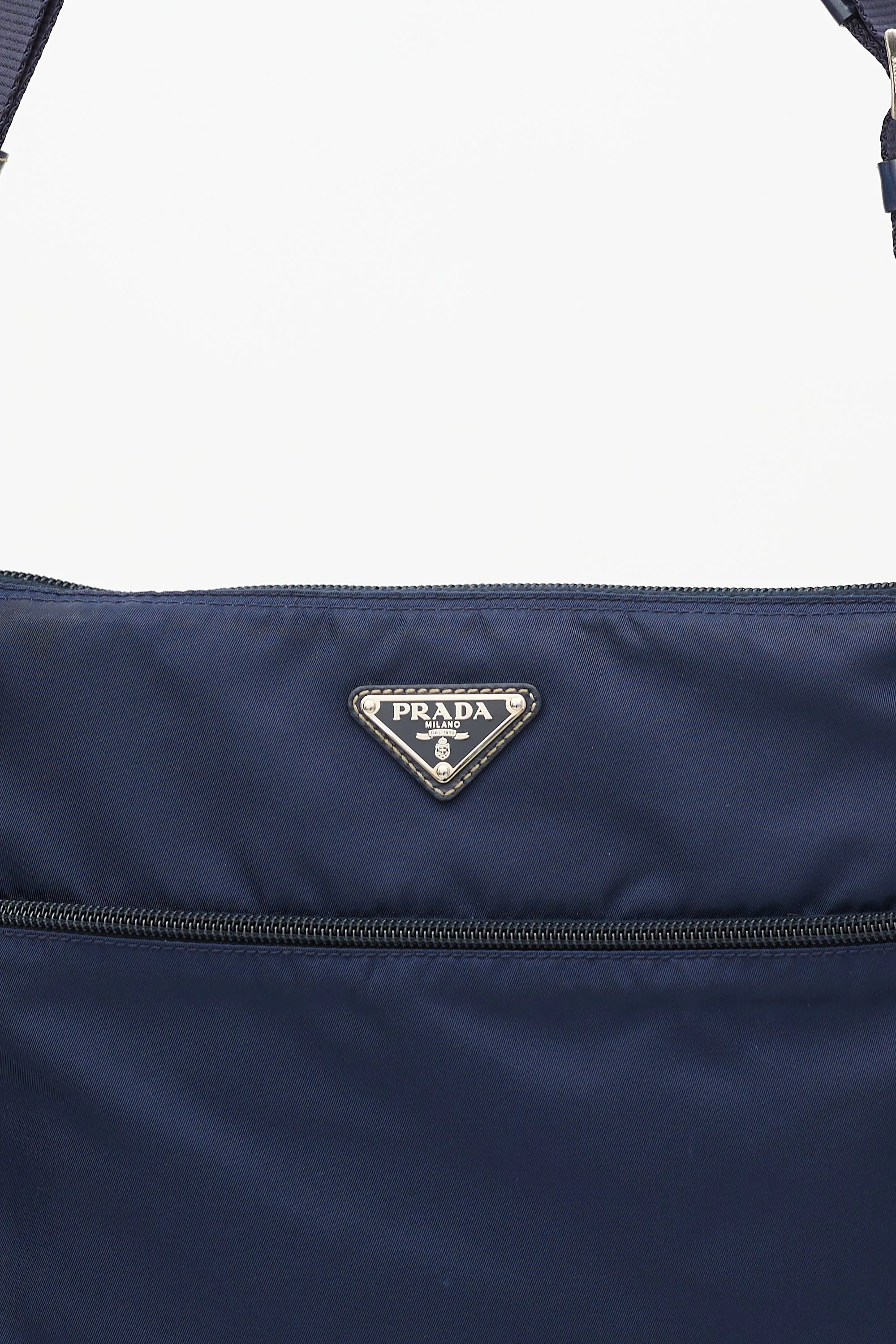 Navy Tessuto Nylon Crossbody Bag