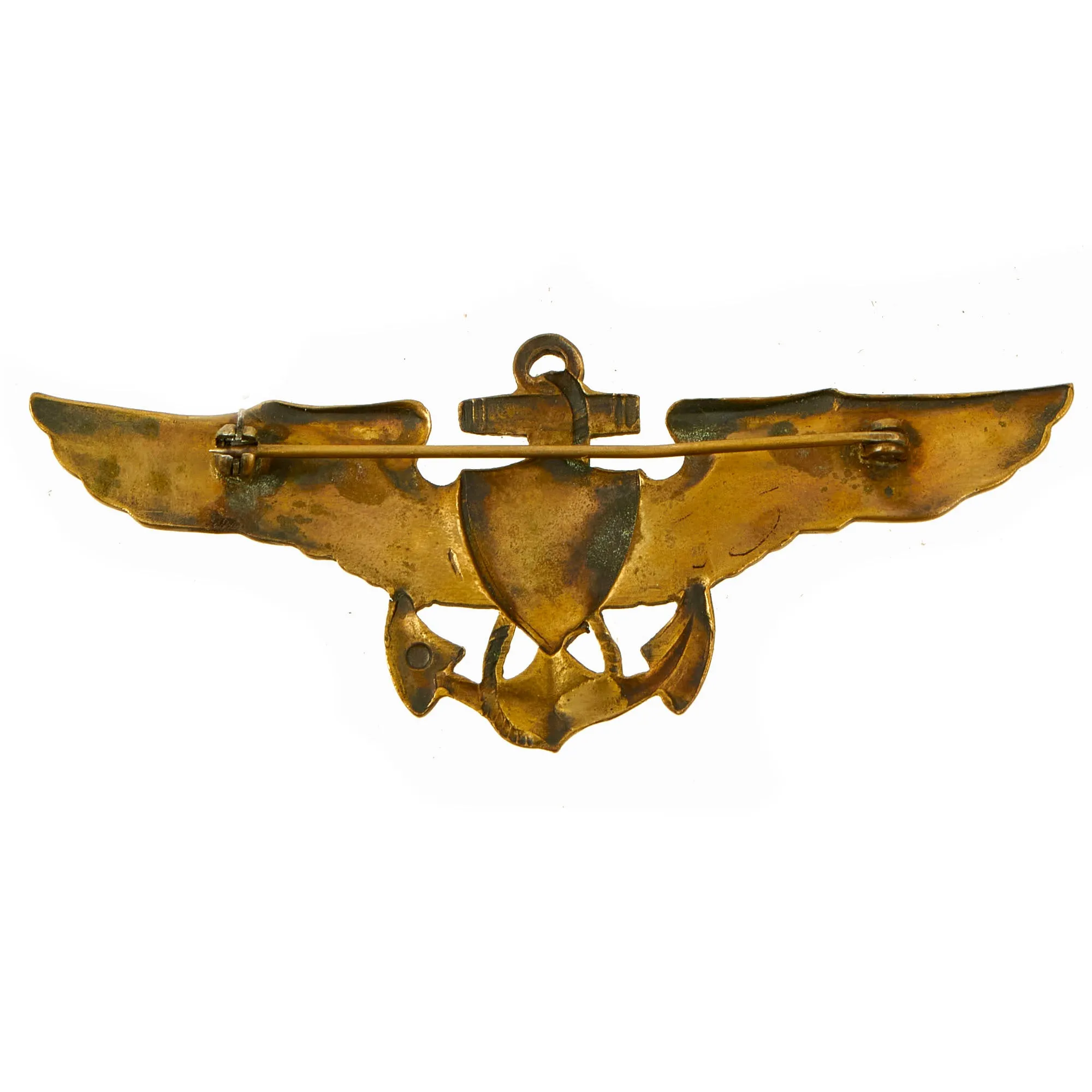 Original U.S. Pre WWII US Navy and Marine Corps “Naval” Aviator Badge Attributed To White Manufacturing Company of Attleboro, Massachusetts