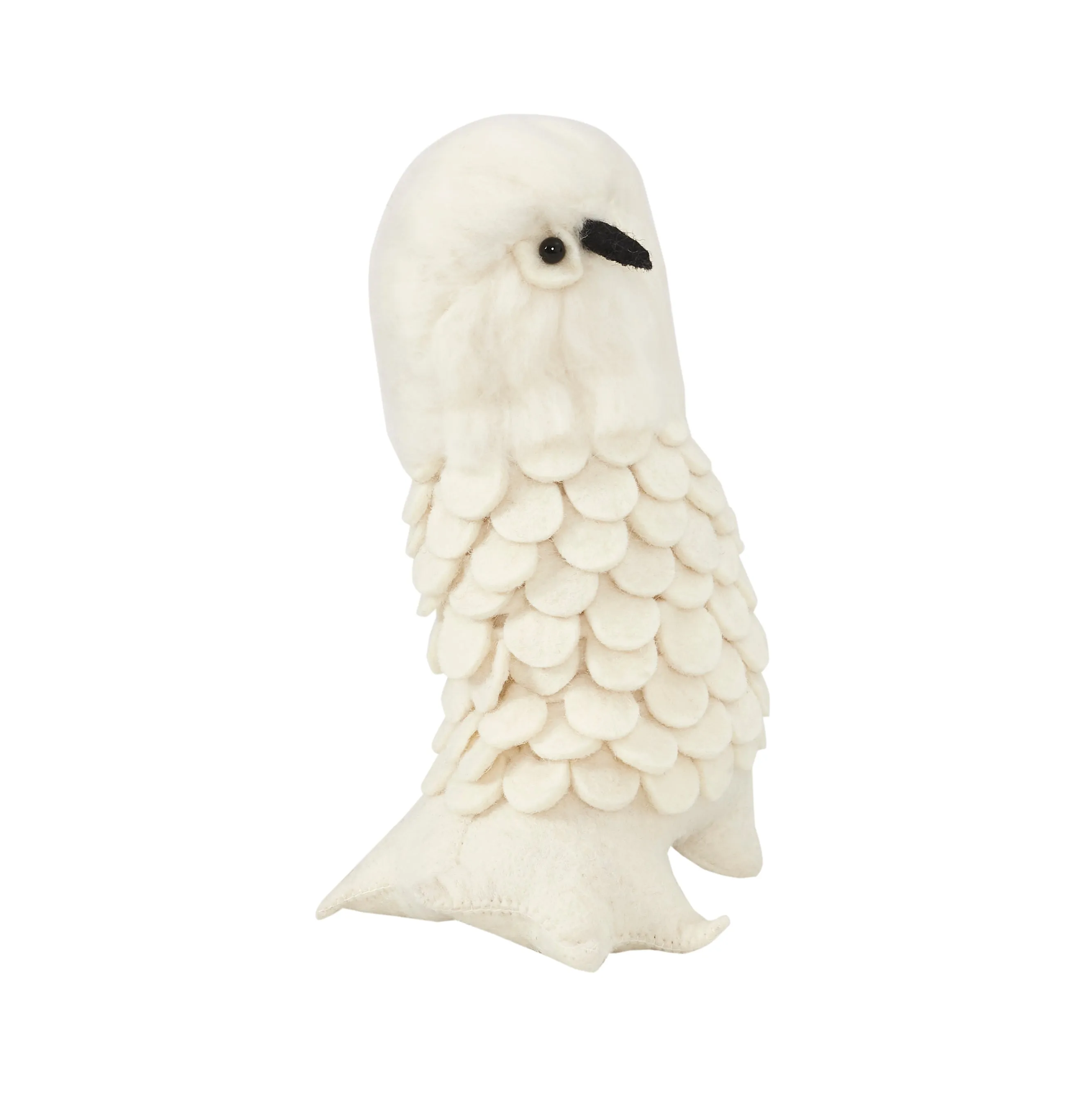 Snowy Owl Handmade Hand Felted Wool Christmas Tree Topper