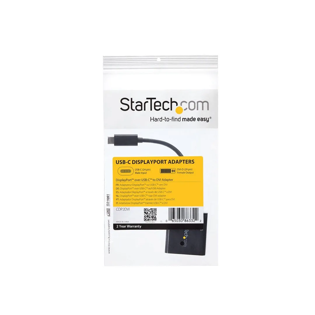 Startech.Com Usb C To Dvi Adapter - Black - 1920X1200 - Usb Type C Video Converter For Your Dvi D Display/Monitor/Projec