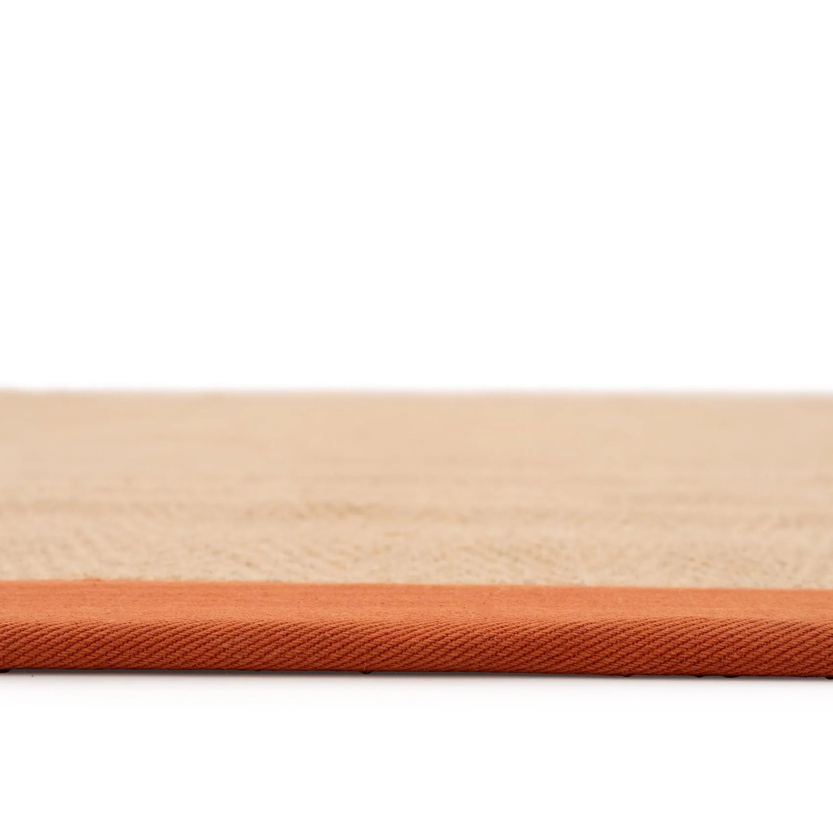 Terracotta Border Jute Rug - Juliette Rust