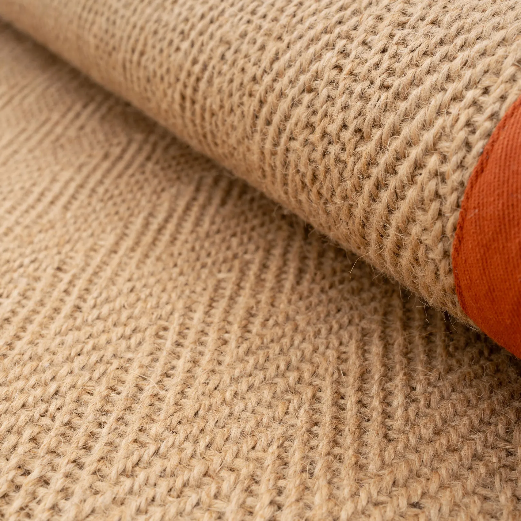 Terracotta Border Jute Rug - Juliette Rust