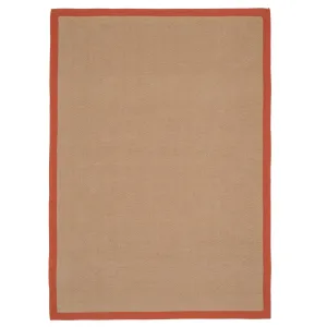 Terracotta Border Jute Rug - Juliette Rust