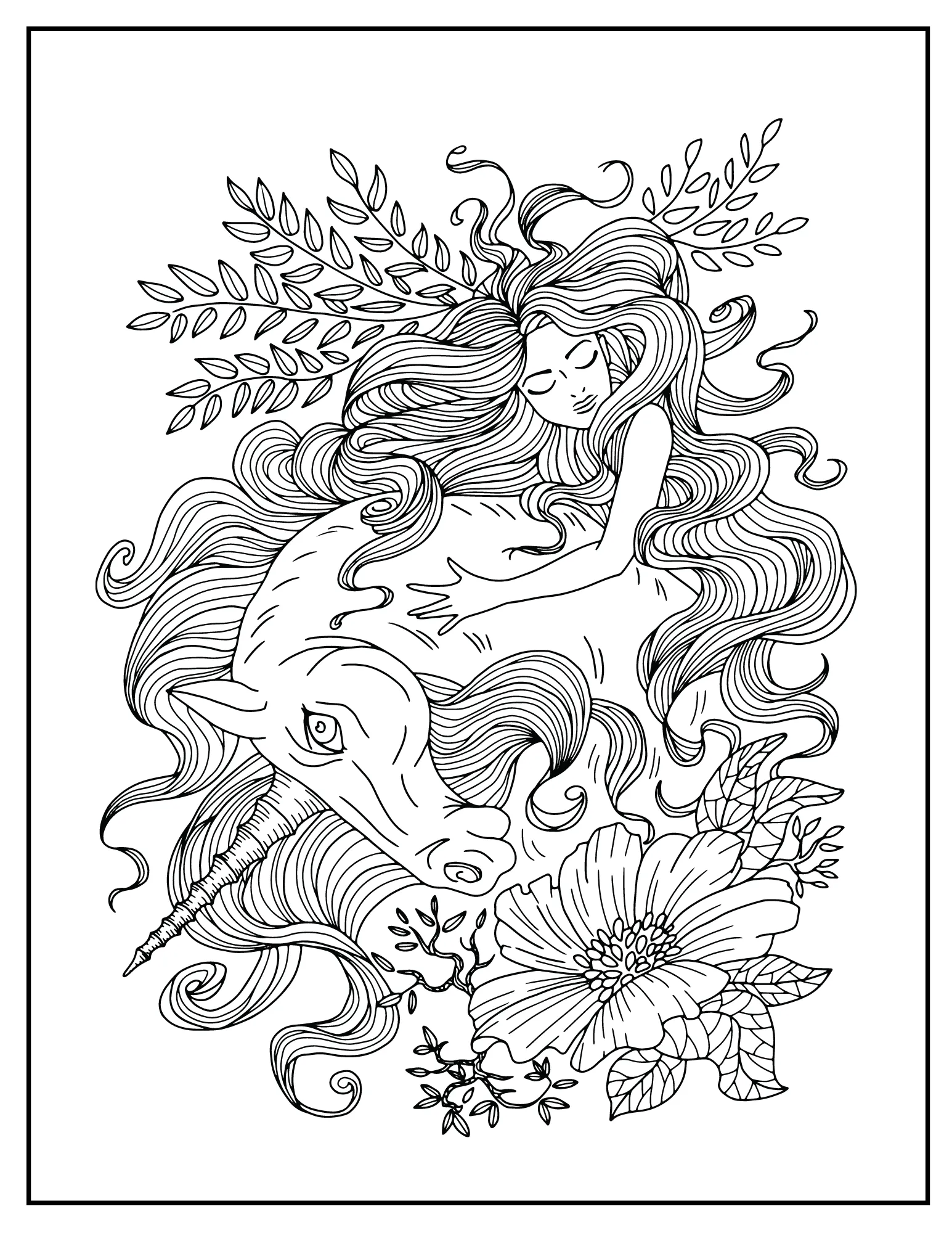 Unleash Your Imagination: Printable Fantasy Designs Coloring Book for Adults