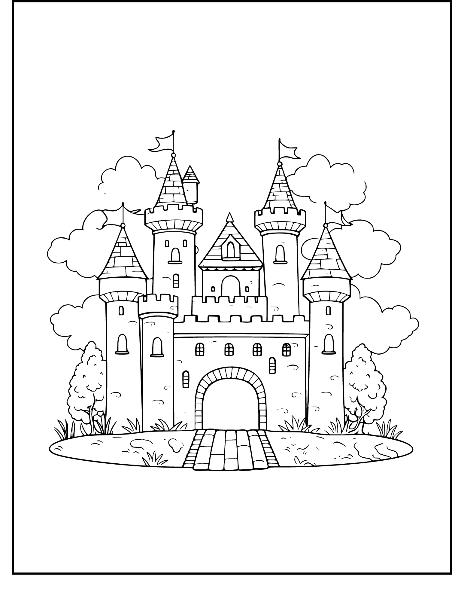 Unleash Your Imagination: Printable Fantasy Designs Coloring Book for Adults