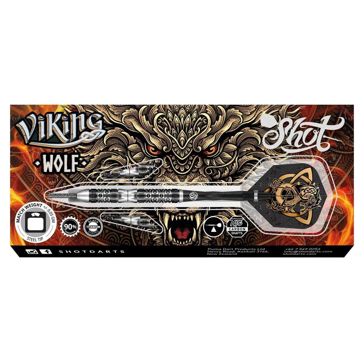 Viking Wolf 90% Tungsten Steel Tip Darts by Shot